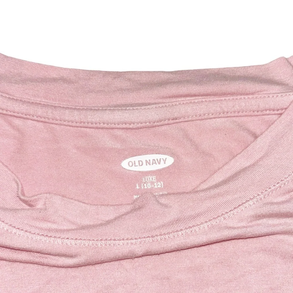 Old Navy girls pink tee with tie accent
